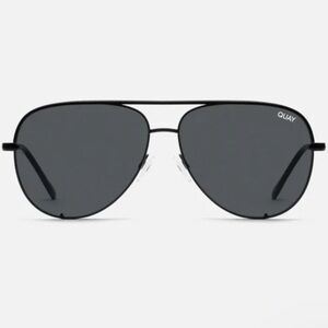 Quay Black Aviator Sunglasses